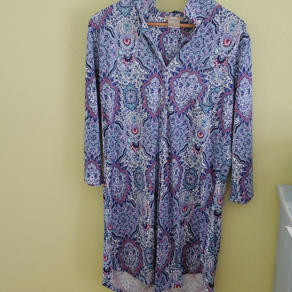 Boho style shirt dress